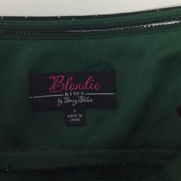 Blondie nites long  dress size 3 color green - Picture 4 of 7